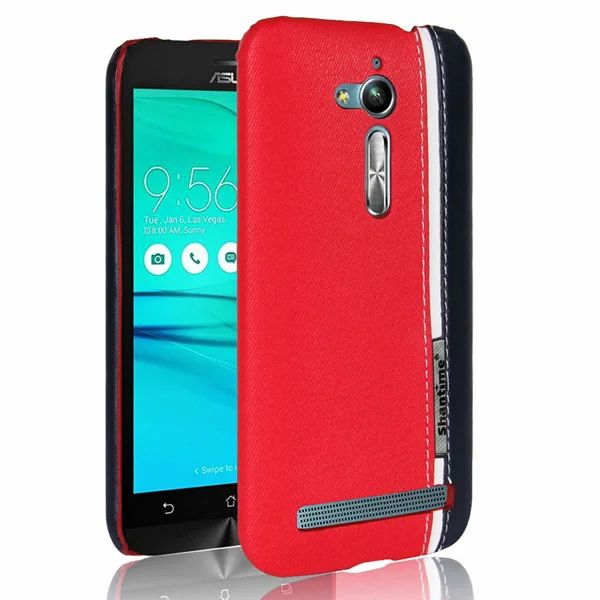 Модный Цветной чехол-пазл из искусственной кожи для Asus ZenFone Go, Жесткий Чехол для Asus ZB500KL, чехол Fundas - Цвет: RED
