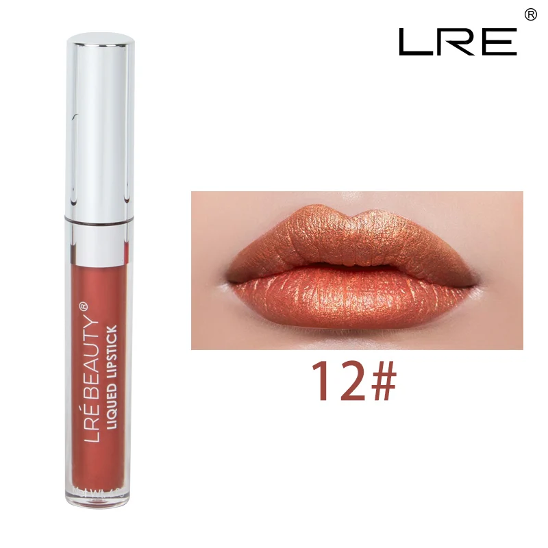 12 LRE BEAUTY Водонепроницаемый, Быстросохнущий блеск для губ - Цвет: 12