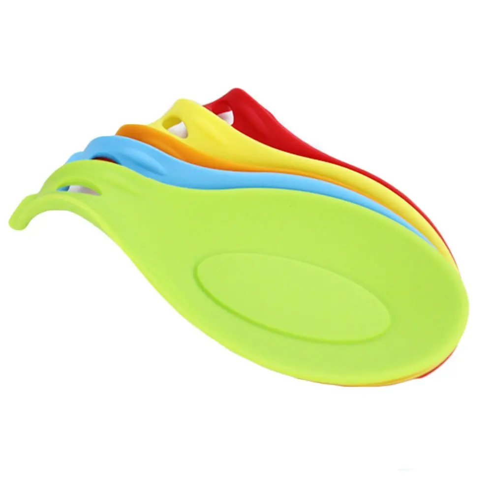 2 шт. кухонные принадлежности силиконовая подставка для ложки супа термостойкий