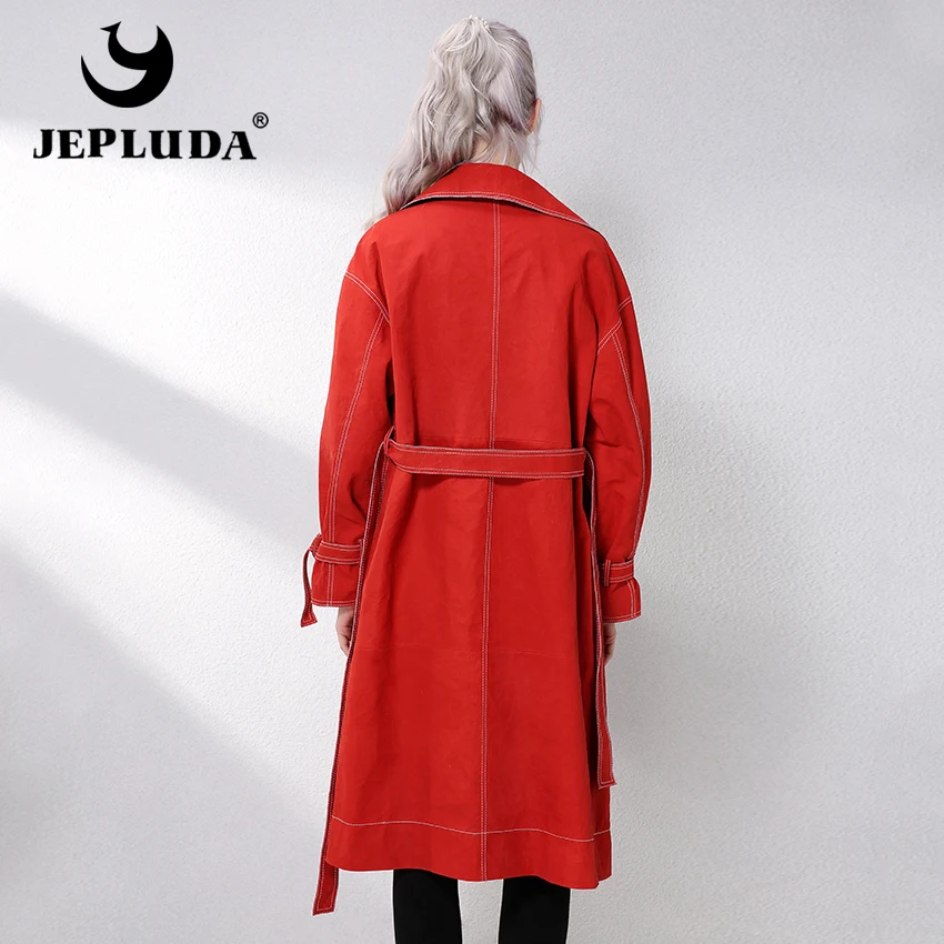 JEPLUDA Куртка Женская Натуральная Кожа Овчина Пальто Женское Осень-Весна с