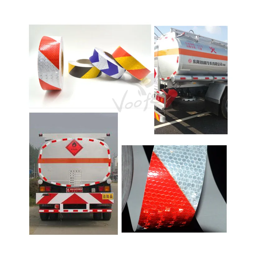 Блестящая Светоотражающая Предупреждение клеящаяся наклейка размером 5 см х 3 м с