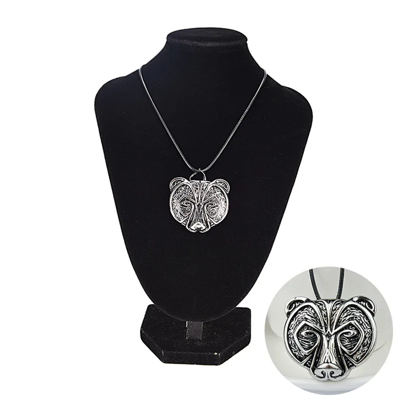 1 шт. ожерелье в стиле легендарных викингов амулет с головой медведя ювелирные
