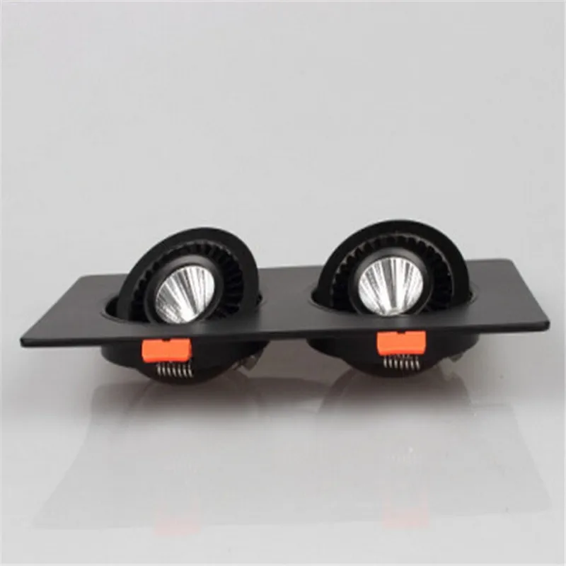 Free shipping Dimmable 20w Black shell COB down light Aluminum 2x10W Led celing Double Light AC85-265V/AC110V/AC220V | Лампы и