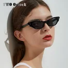 Женские маленькие солнцезащитные очки с кошачьим глазом TWO Oclock 2018 винтажные модные брендовые дизайнерские черные солнцезащитные очки UV400 gafas de sol 818511