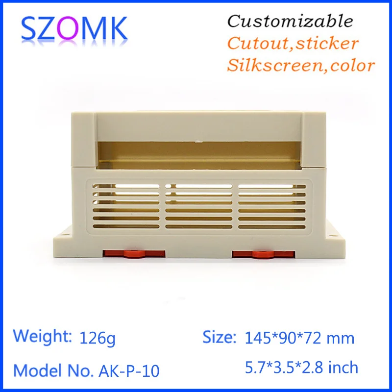 10 шт./партия пластиковый корпус szomk abs din rail plc 145*90*72 мм|case electronic|case acase case |