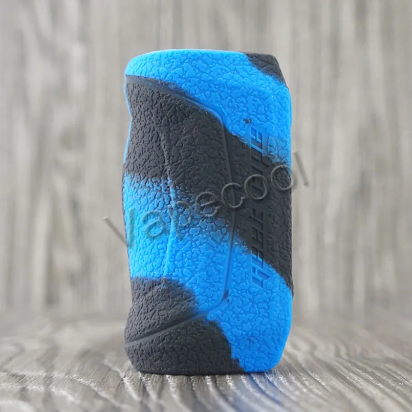 black blue Препятствующая скольжению Текстура силиконовый чехол кожного покрова Warp рукав для Vape Aegis мини 80 Вт TC Box Mod - Цвет: black blue