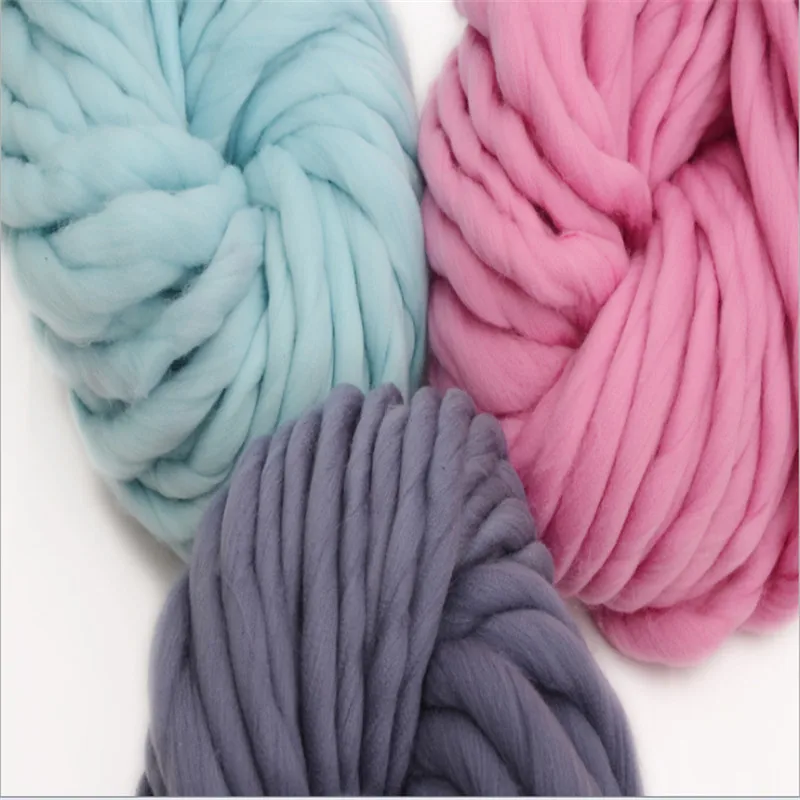 

1kg/4pcs/lot bulky yarn chunky yarn for hand knitting blanket super chunky 1kg
