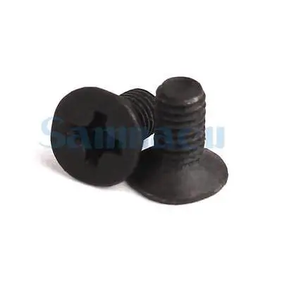 

100Pcs M2 Phillips Flat Countersunk Head Machine Screws Black Carbon Steel