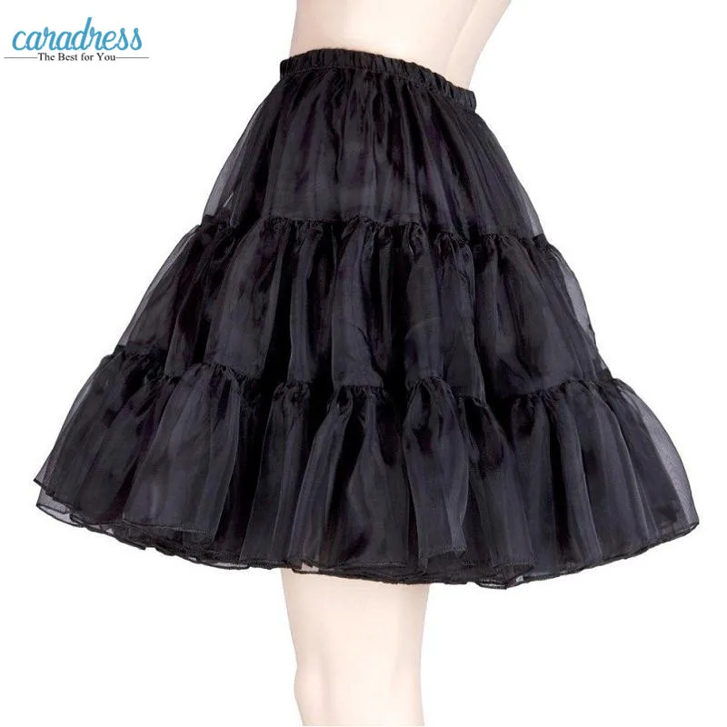 Розовый Черный Красный Белый Подъюбник Туту Underskirt для Женщин Мини-Юбки Оборками