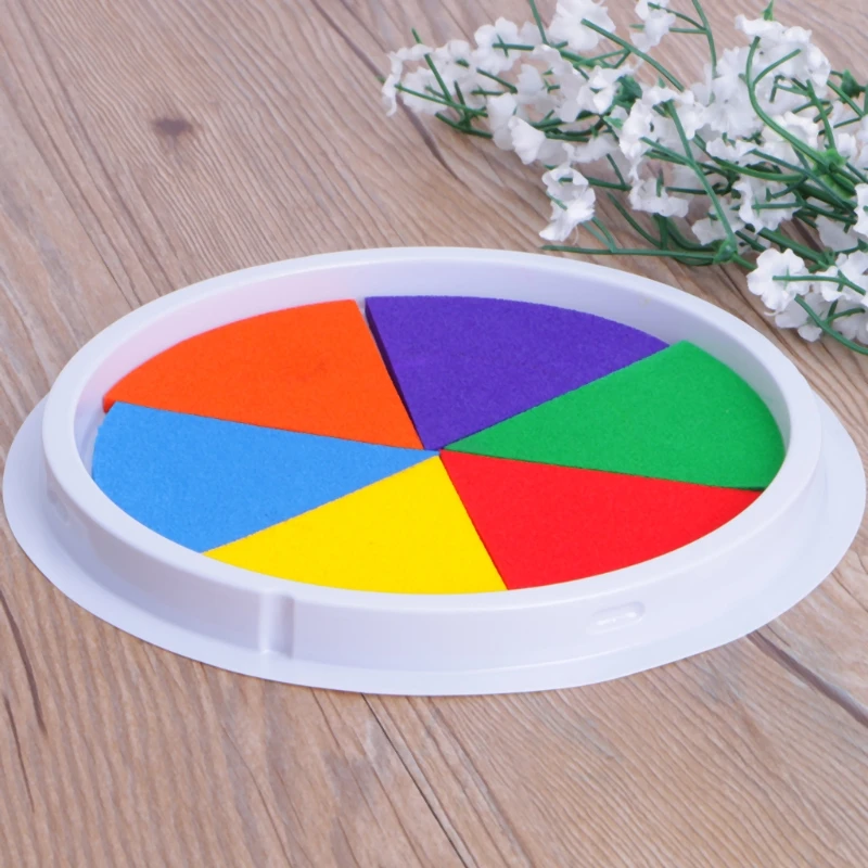 6 цветов чернил прокладка для печати DIY палец живопись ремесло Cardmaking большой