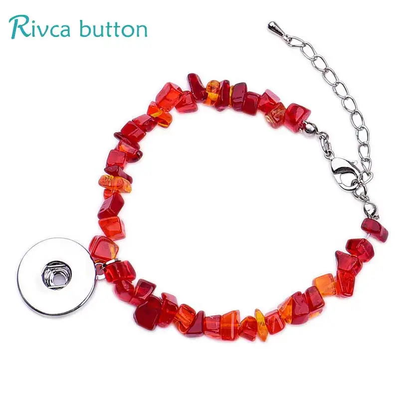 Rivca 8 видов стилей Crystals браслет с кнопкой кристаллами одиночные женские браслеты