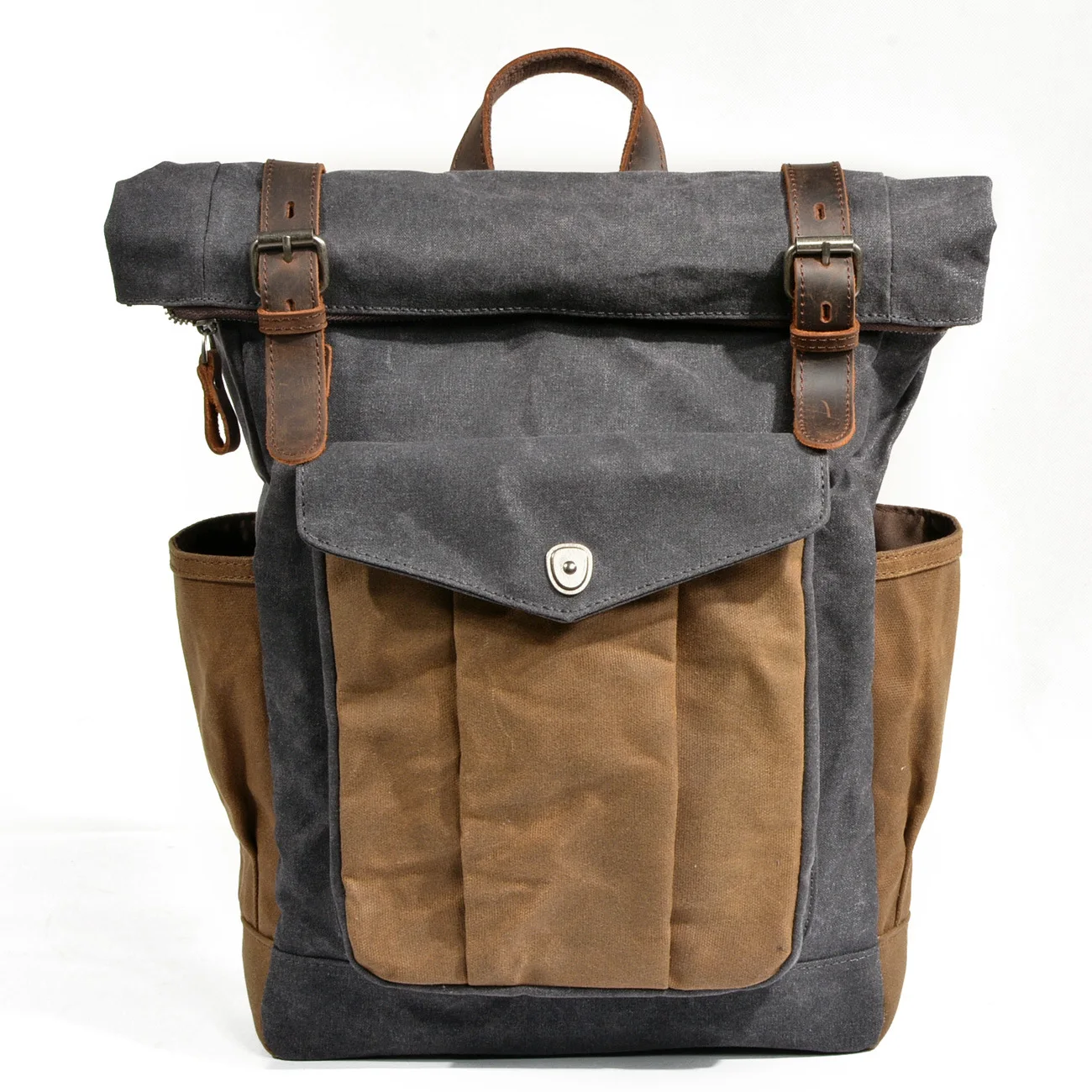 European leisure oil Waxed Plus Backpack Out Door Travel waterproof Bagpack Vintage canvas Laptop Daypacks School Bags