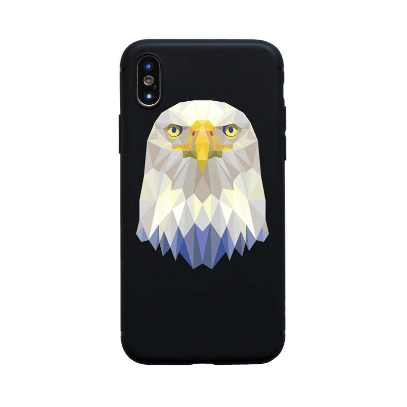 Case for iphone 6s Patterned Jet Black Phone Back Cases Cartoon Thin fundas 7 8 5s 5 SE X plus Capa |