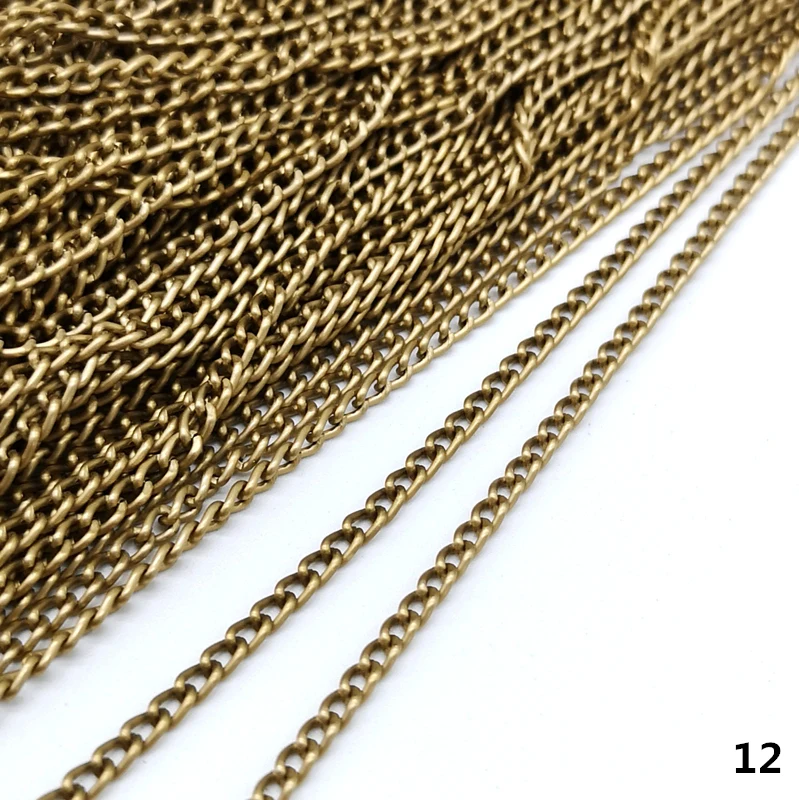 2 метра 2,8 мм металлическая цепь красочная алюминиевая цепь для изготовления ювелирных изделий самодельные принадлежности