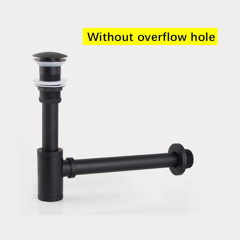 Waste Drain Set B Твердый латунный Смеситель для раковины, кран для ванной комнаты, настенный носик, матовый черный смеситель для ванной, смеситель для душа, горячий холодный носик, ловушка для отходов ML8035 - Цвет: Waste Drain Set B