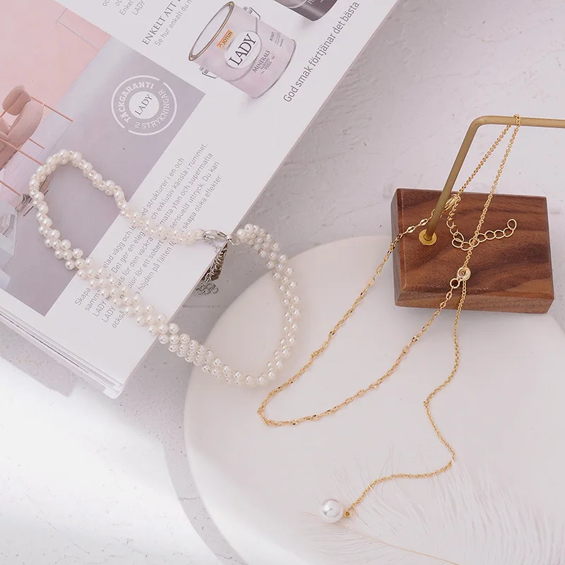 KingDeng жемчужное колье многослойное ожерелье для женщин Jewelry темперамент дикая