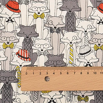 D 1 piece 50x160cm Chainho, Mr. Fox& Baby Bear мультяшная саржевая хлопковая ткань, для поделок шитья для ребенка и ребенка/простыня, материал подушки, полуметр - Цвет: D 1 piece 50x160cm