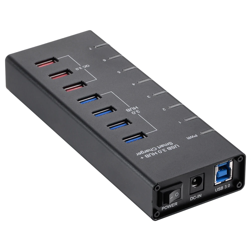 Алюминиевый мульти Порт USB3.0 Тип концентратор adpater Портативный Micro B для 4 порта USB 3