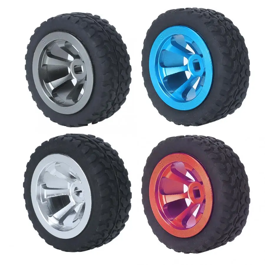 Резиновые шины с алюминиевым Ободы ступиц колеса подходит для WLtoys K969/K989/K999/P929 1/28