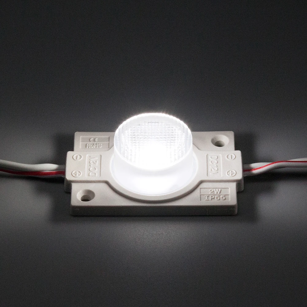 20 шт. светодиодный модуль 3030 SMD светодиодный холодный белый 6500K 2W Светодиодный модуль с объективом для светильник DC12V водонепроницаемый IP65 клейкая лента