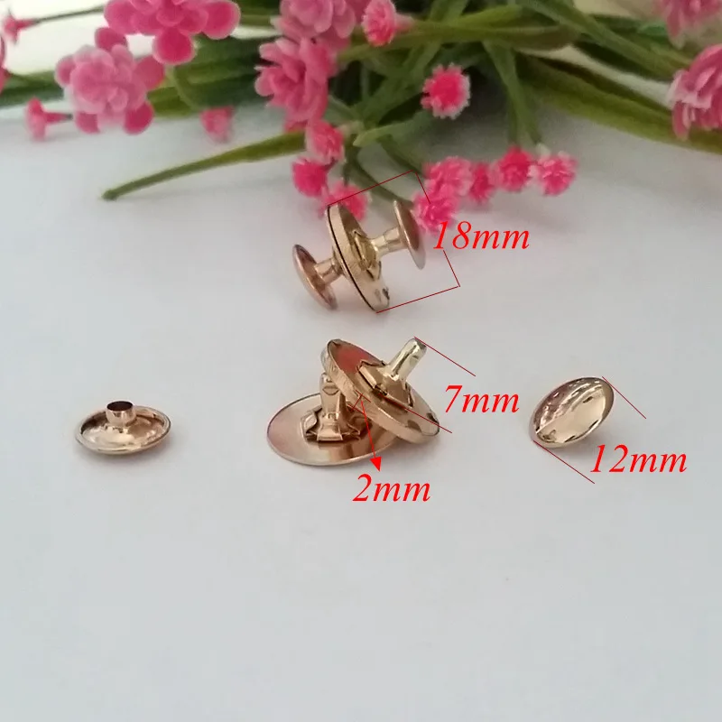 10set Imitation gold 10 комплектов 18 мм двойные заклепки магнитные кнопки металлические магнитные кнопки для сумок, кошельков, металлические кнопки застежки для кошельков сумки одежда - Цвет: 10set Imitation gold