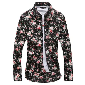 Мужская модная рубашка с длинным рукавом, осень 2018