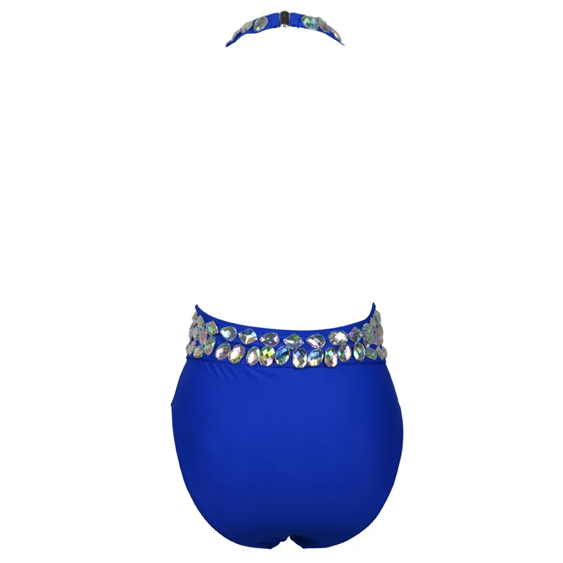 Женский слитный купальник расшитый стразами со стразами|swimwear swimming|biquini one piecebiquini