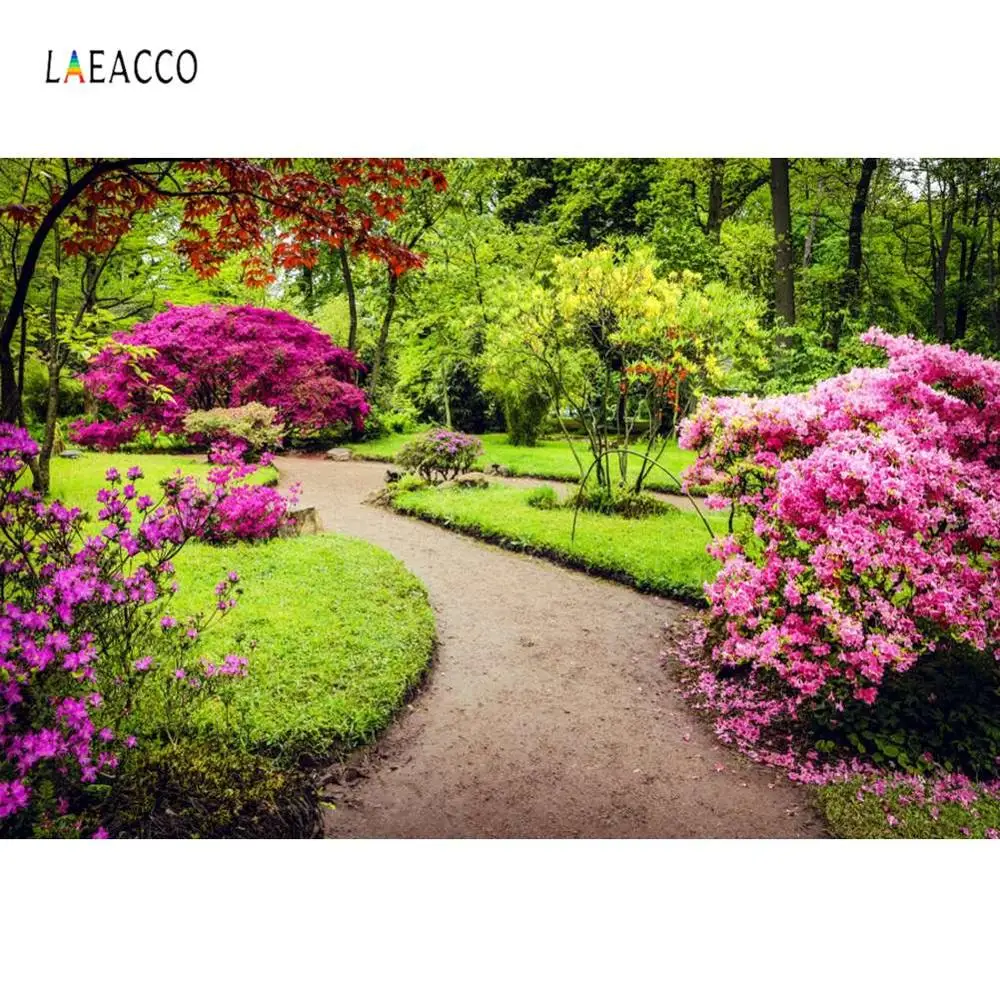 Laeacco Фотофон для фотосъемки зеленые цветы трава дерево|Фон фотосъёмки| |
