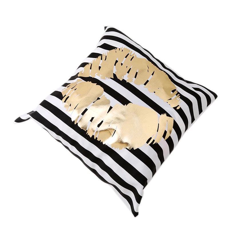 Креативная позолоченная Золотая подушка короткая плюшевая наволочка для дивана