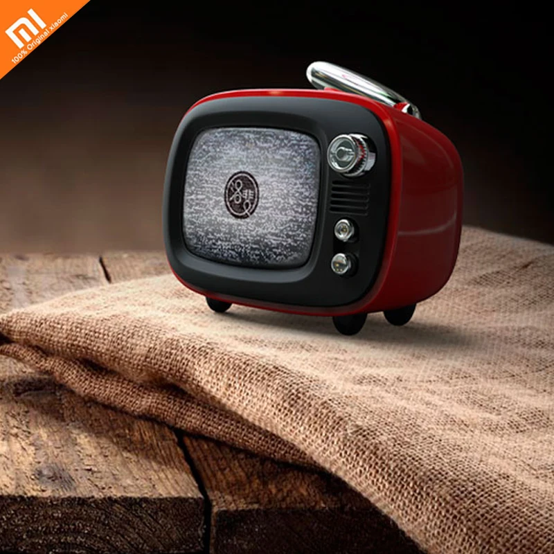 Xiaomi mijia TV Портативный беспроводной Bluetooth динамик мини Ретро ТВ запись будильник аудио признание друг подарок сувенир