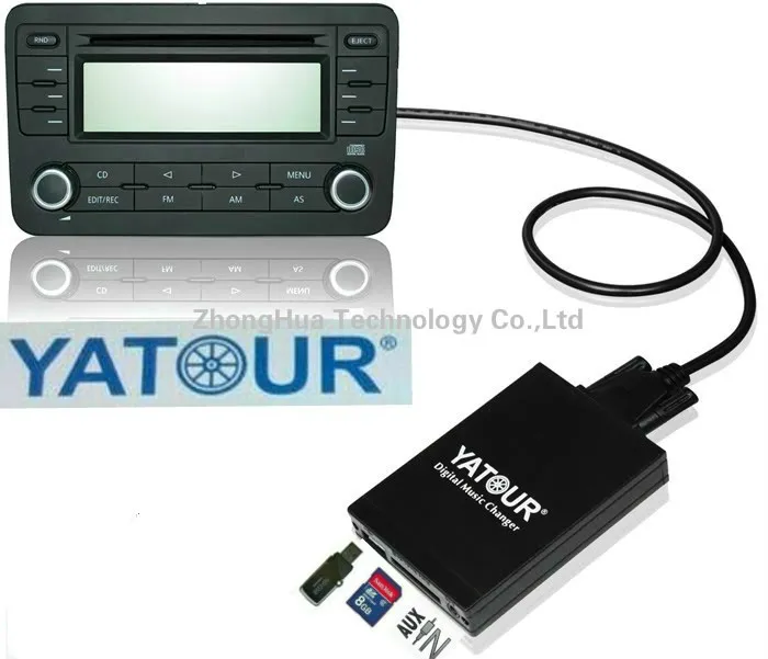 Автомобильный аудио цифровой преобразователь компакт дисков Yatour USB SD AUX Bluetooth для
