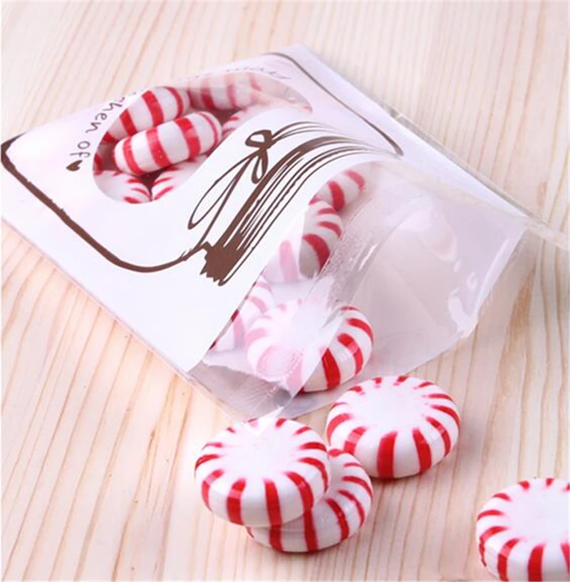 100 шт пластиковые печенья шоколадное печенье Конфеты Прозрачные выпечки