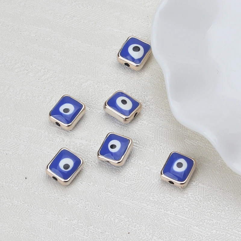 10 шт./лот Подвески с голубым сглаза разделенные бусины браслет ожерелье
