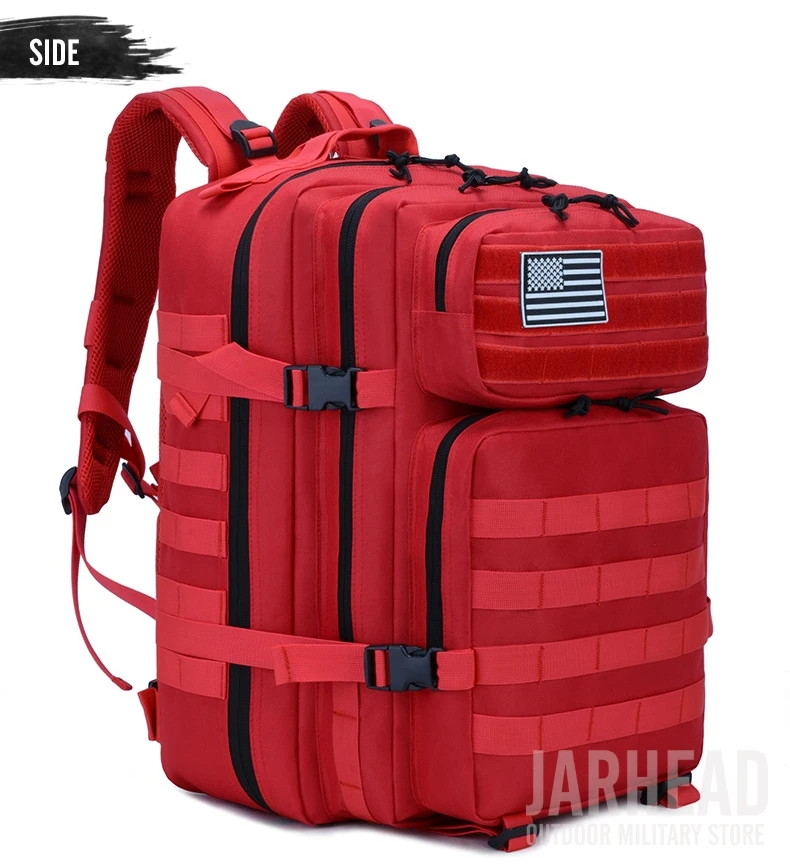 Темно-синий Тактический штурмовой рюкзак 3P EDC Molle, мужской рюкзак для занятий спортом на открытом воздухе, альпинизмом 45L, охотничьей походной Оксфордской сумкой