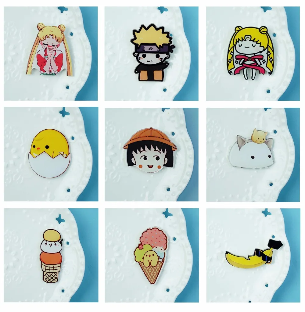 1 PC Hot Sale Cartoon Ice Cream Brooches Badges Acrylic Badge Decoration Pin On Backpack Clothing Decorative Naruto | Украшения и