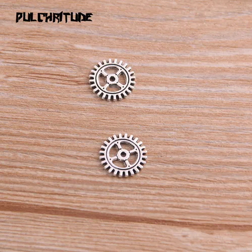12mm-silver PULCHRITUDE 60 штук 10 мм/12 мм Ювелирные наборы с маленьким Размеры три Цвет металлического сплава машин Шестерни Ювелирное Украшение в форме подвески ювелирные изделия фурнитура «шестеренки» P6928 - Окраска металла: 12mm-silver