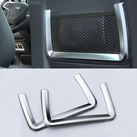 abs chrome rear row seat back net frame cover trim for land rover discovery sport 2015 2016 2017 car styling auto parts