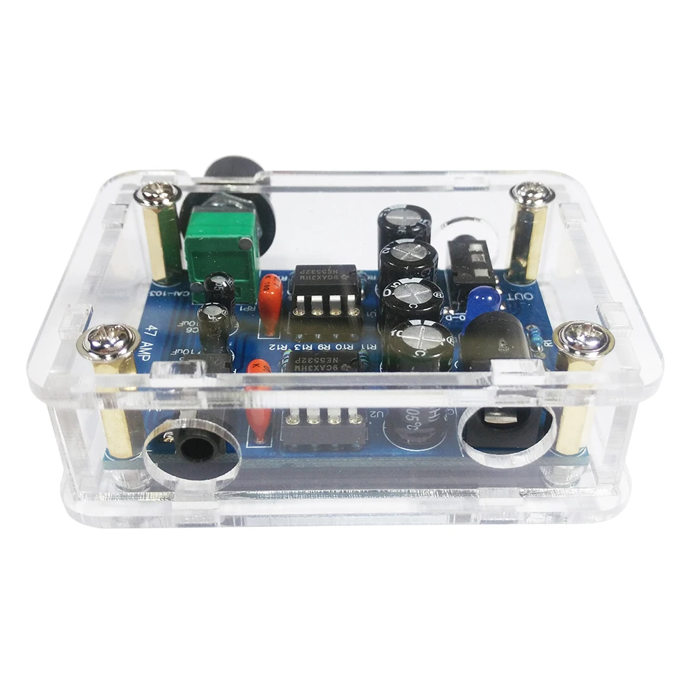 47 Amp NE5532 Hi-Fi Headphone DIY Amplifier Kit with Transparent Housing DC9V-18V good sound quality | Инструменты