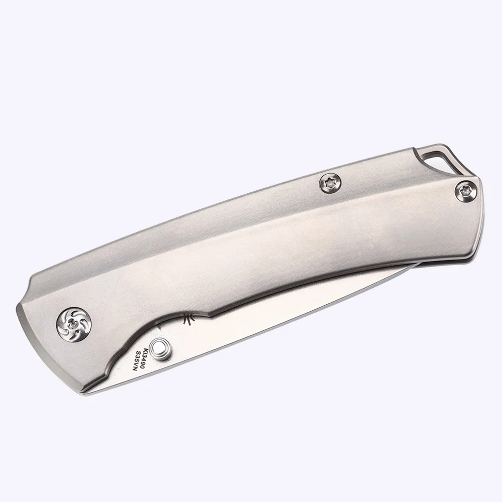 

Kizer titanium knife hunting T1 KI3490 top brands survival knives high quality pocket knife for edc hand tool