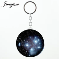jweijiao stars nebula new fashion system galaxy pocket mirror keyring creative infinite small mirror for makeup d962