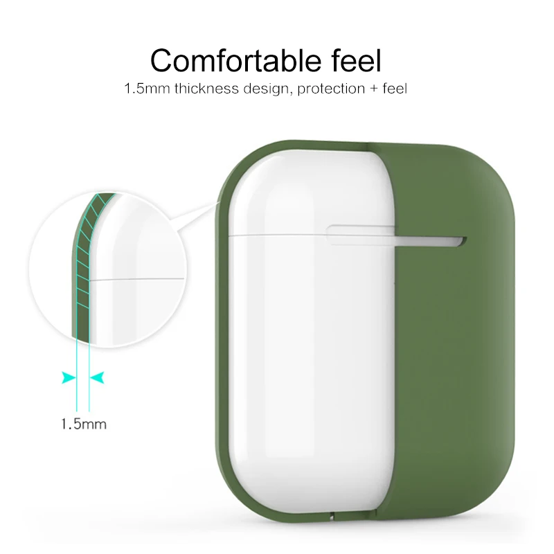 Силиконовый чехол для Apple Airpods2, Мягкий противоударный чехол для Apple AirPods 2, уплотненный чехол для наушников s Air Pods2, защитный чехол