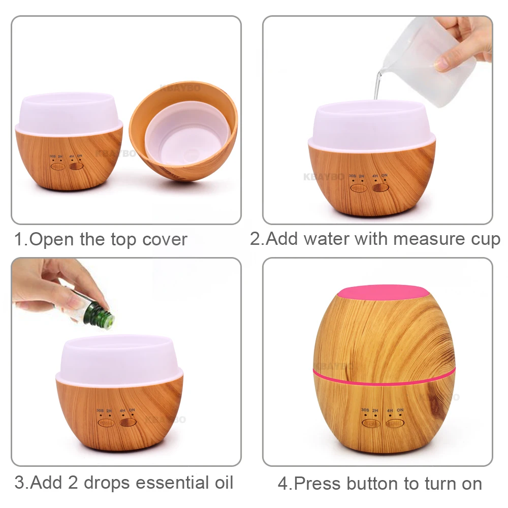 300 мл Электрический аромадиффузор ультразвуковой увлажнитель эфирное масло
