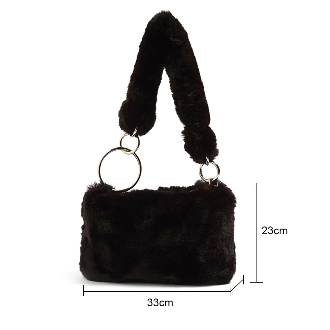 Женская модная новая плюшевая сумка на плечо повседневная дамская сумочка
