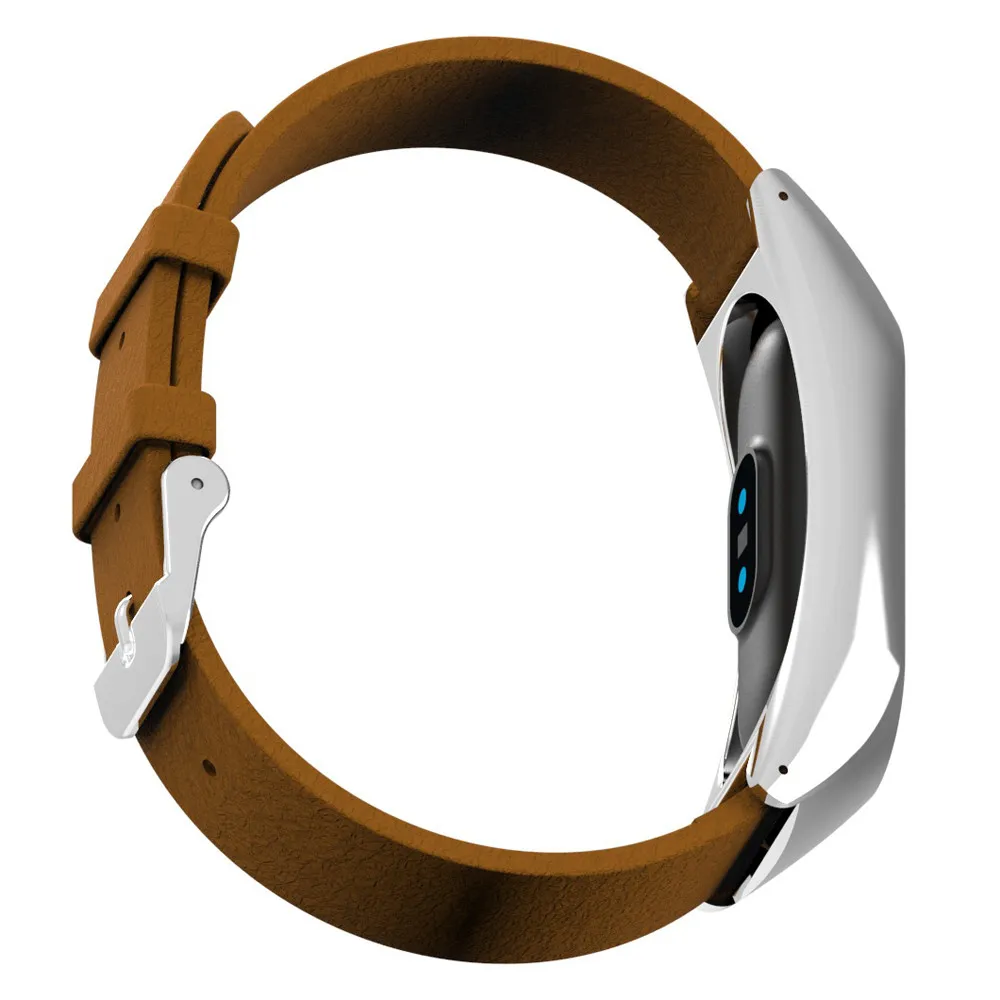 OTOKY для mi band 2 умный кожаный браслет сменный Браслет с ремешком+ металлический чехол для Xiaomi mi Band 2 браслет EY13