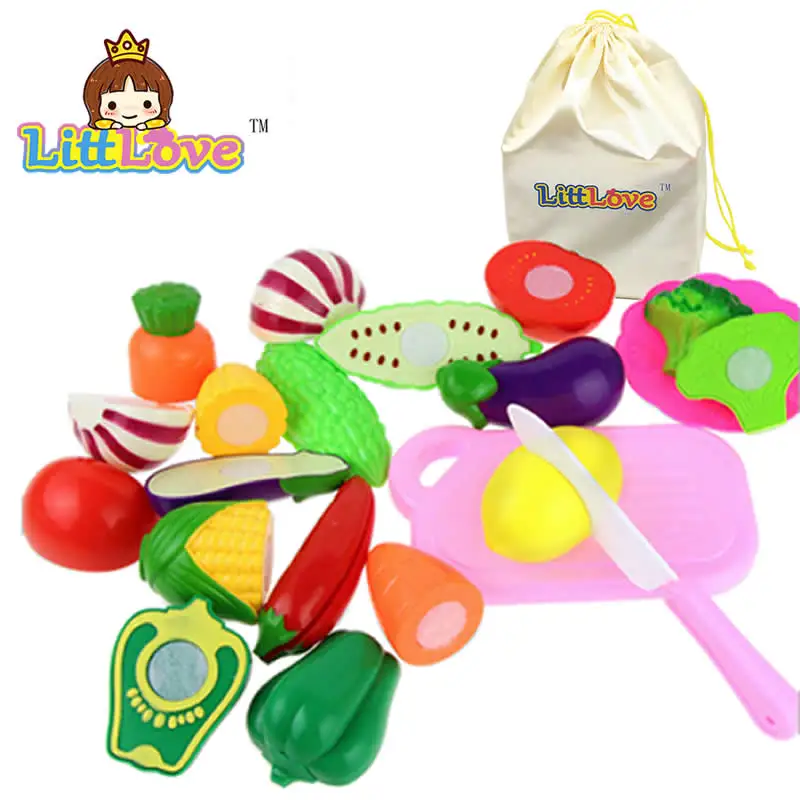 

LittLove 13 шт./компл., пластиковая кухня, ролевые игры, еда, фрукты, овощи, режущая игрушка для детей, обучающая игрушка, игровой домик, игрушки