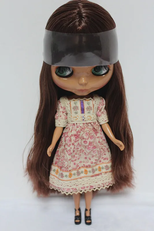 Кукла Blygirl Blyth коричневая и красная челка голая кукла 071BL284 обычное тело 7 суставов