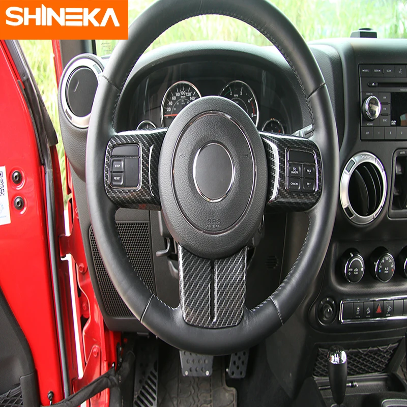 SHINEKA интерьерные молдинги для Jeep Grand Cherokee 2011-2013 декоративная наклейка на руль для Grand Cherokee аксессуары