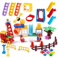 playground big building blocks accessory swing slide seesaw assemble diy toys children gift compatible big size brick animal