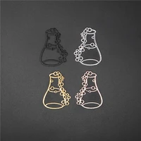 4 colors new trendy erlenmeyer flask necklace potion bottle chemistry laboratory graduation gift conical flask without chain