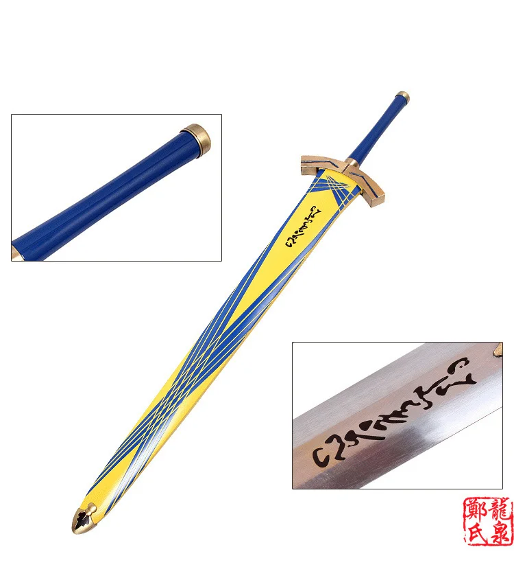 For Fate/Stay Night Saber Lily 45&quot Real Carbon Steel Cosplay Prop Swords With Wooden Scabbard Excalibur Sword New Brand | Дом и сад